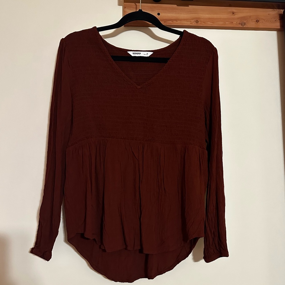 Chocolate brown blouse